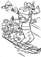 A coloring page of mickey mouse